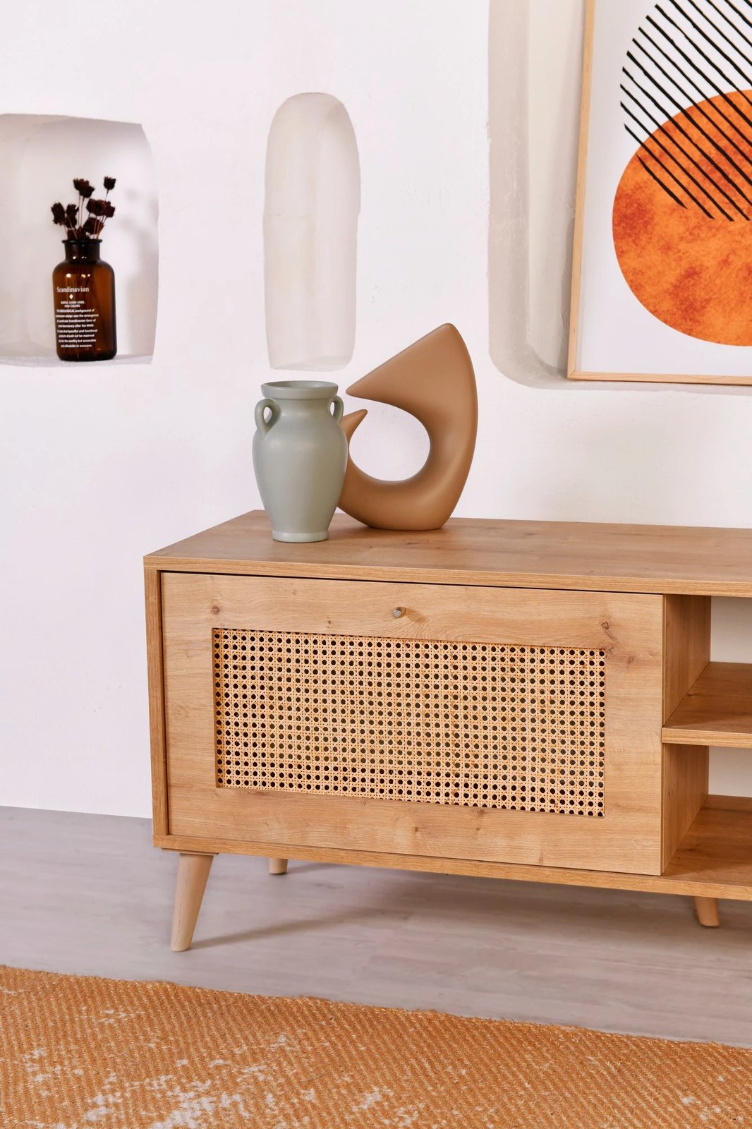 Komodë TV Hanah Home, Hazeran 140, ngjyrë lisi