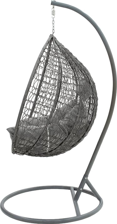 Karrige varëse për kopsht, ngjyrë gri, 106x103x200 cm