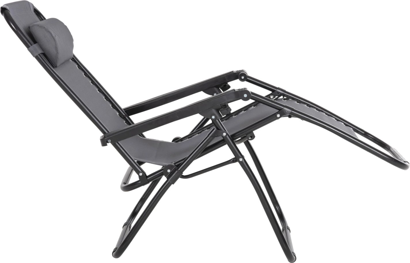 Karrige relaksuese COMPANION, tekstilene gri, metal i zi, 67x145x110cm, set prej 2 copash Karrige relaksuese COMPANION, tekstilene gri, metal i zi, 67x145x110cm, set prej 2 copash