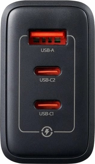 Karikues muri ADATA CHARGERE-0653-QCPDBK, 65W GaN, 2x USB-C, 1x USB-A, i zi