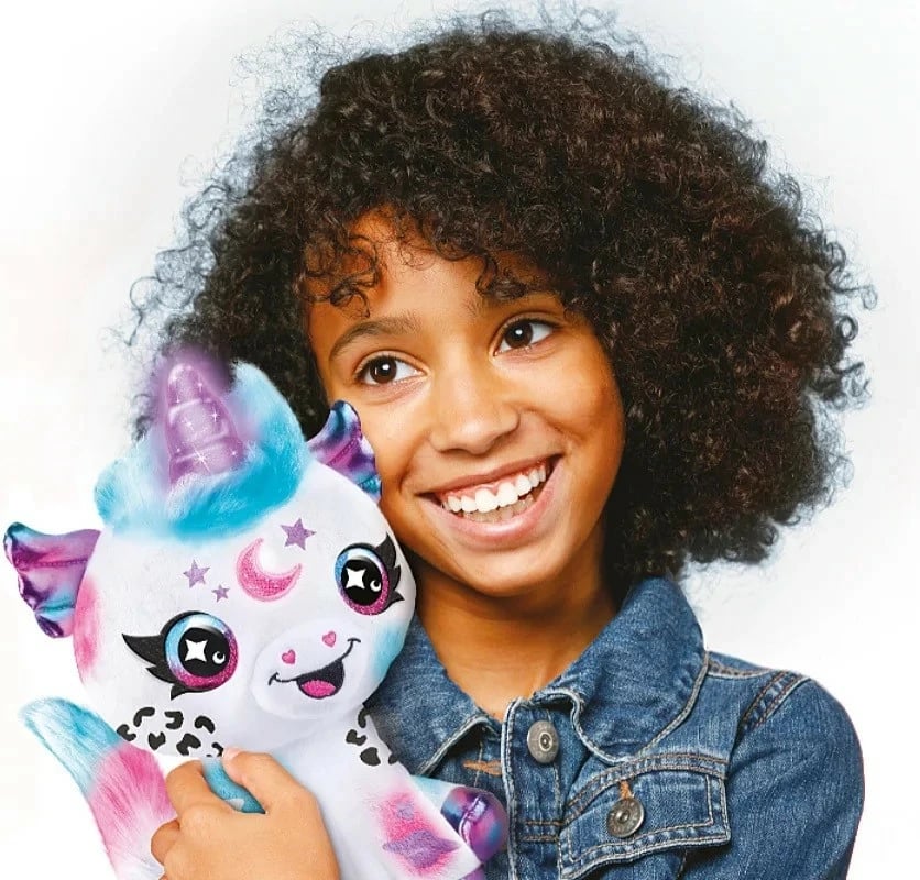 Set pelushi Epee EP60179 njëbrirësh me brirë që ndriçon, airbrush dhe markera, për fëmijë 6+, Multicolor