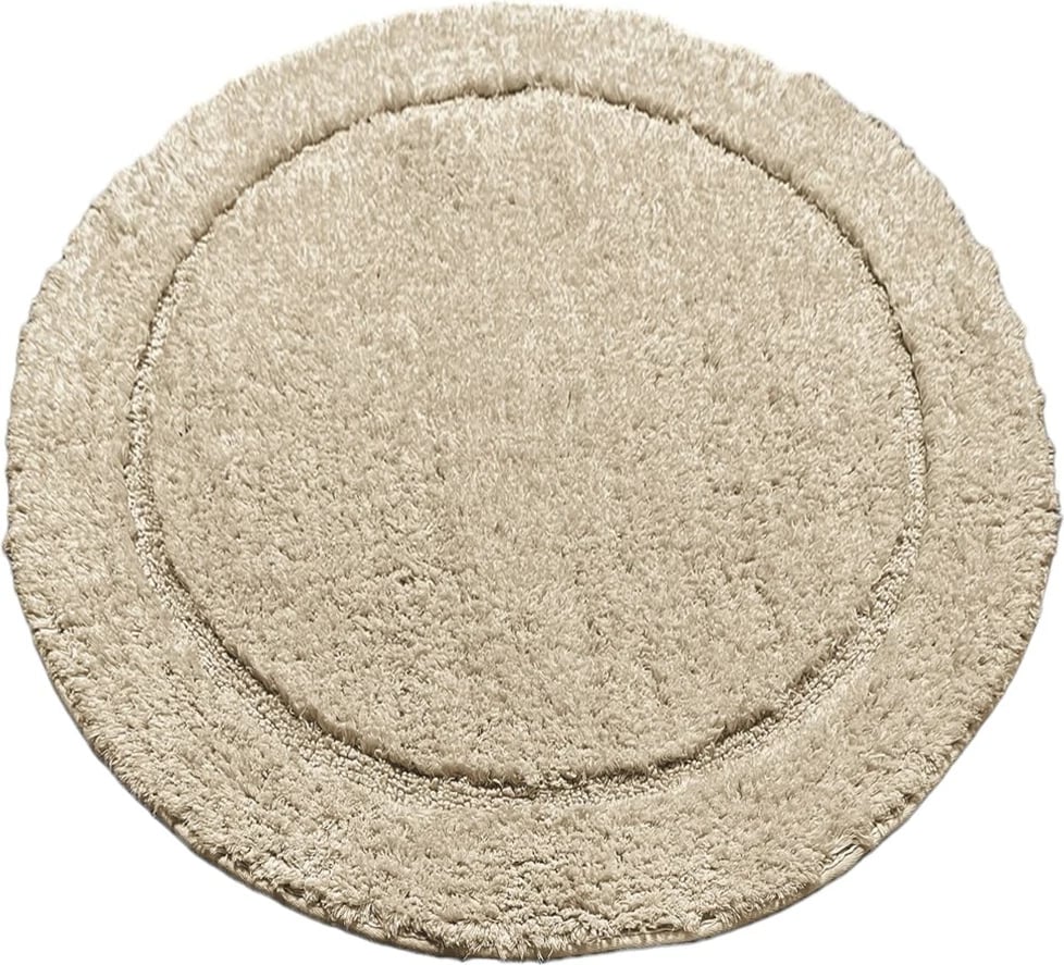 Tapet për banjo Mijölnir, lesh, ngjyrë guri, 90x90cm