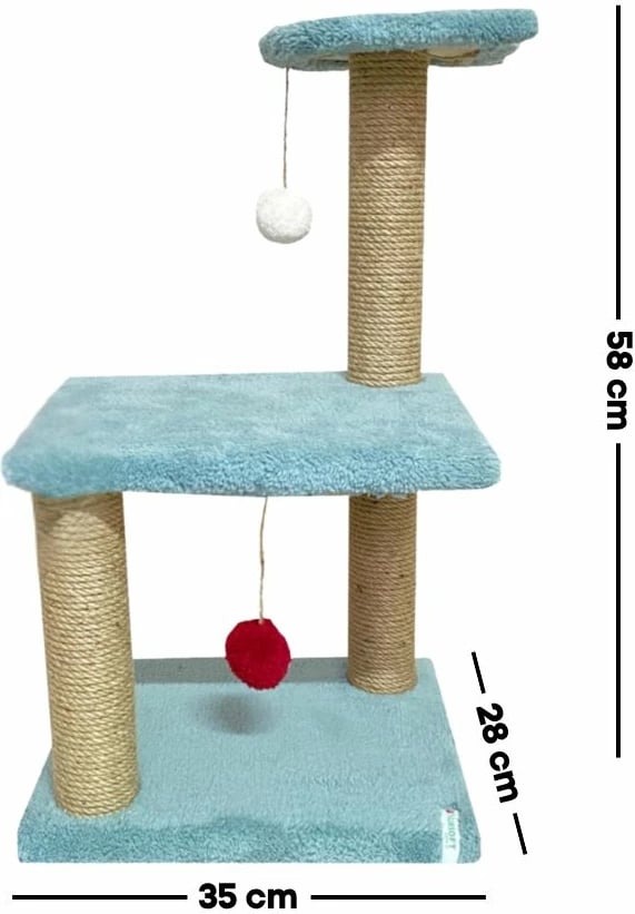 Dërrasë për gërvishtje për mace, Paws & Whiskers, mini, ngjyrë turquoise