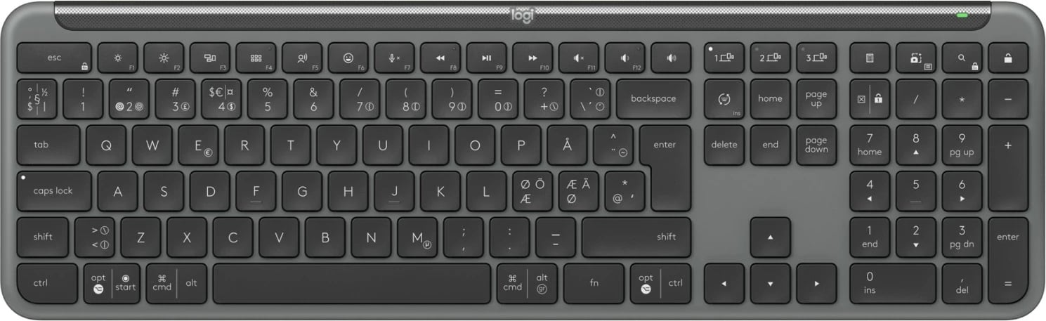 Tastierë dhe maus Logitech MK950 Signature për biznes, Wireless, RF Wireless + Bluetooth, Graphite