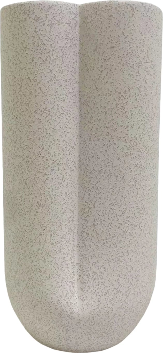 Dekor tavoline qeramike, ngjyrë e bardhë, me kristalizim, FH4612.01, Φ14x29H cm