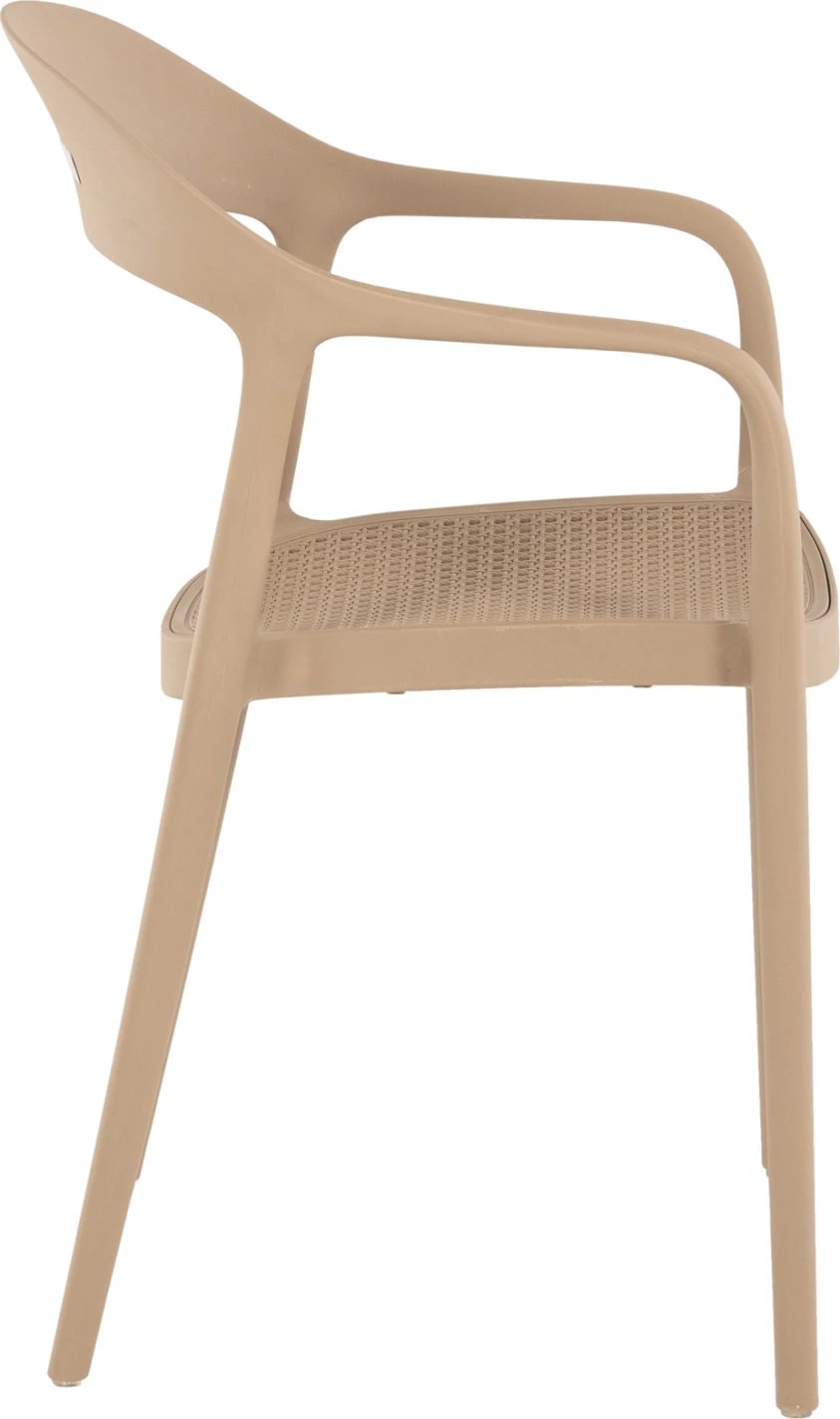 Karrige e qëndrueshme CLEO polipropileni FH5935.03 kapuçino 57x53x81Hcm