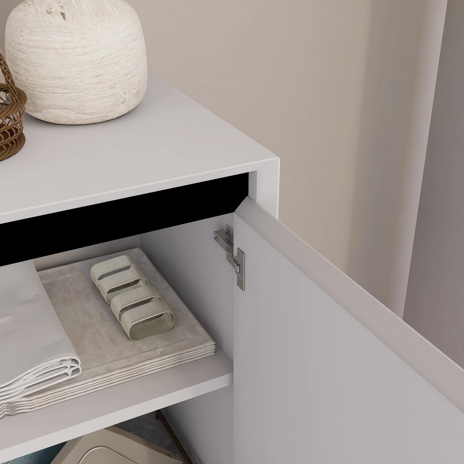 Konsolë Skye Decor, Helen 1600-60, e bardhë