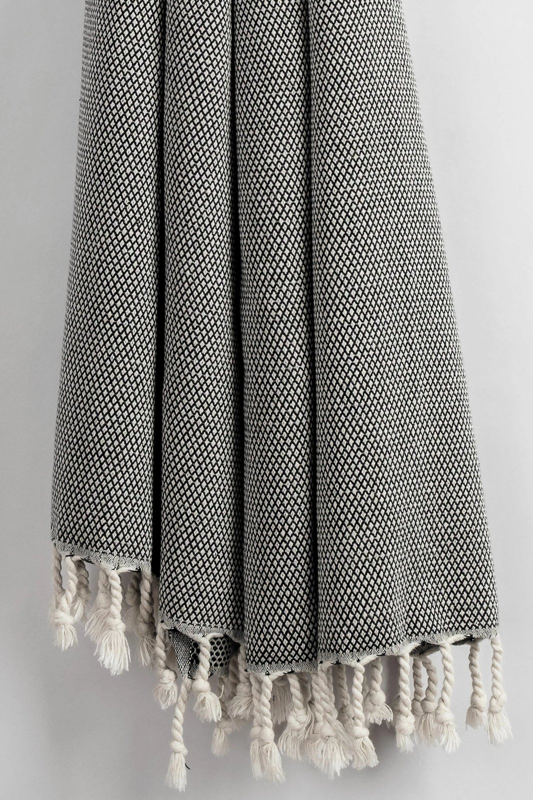 Peshqir plazhi Fouta Likya, ngjyrë e zezë dhe e bardhë, 95x190cm