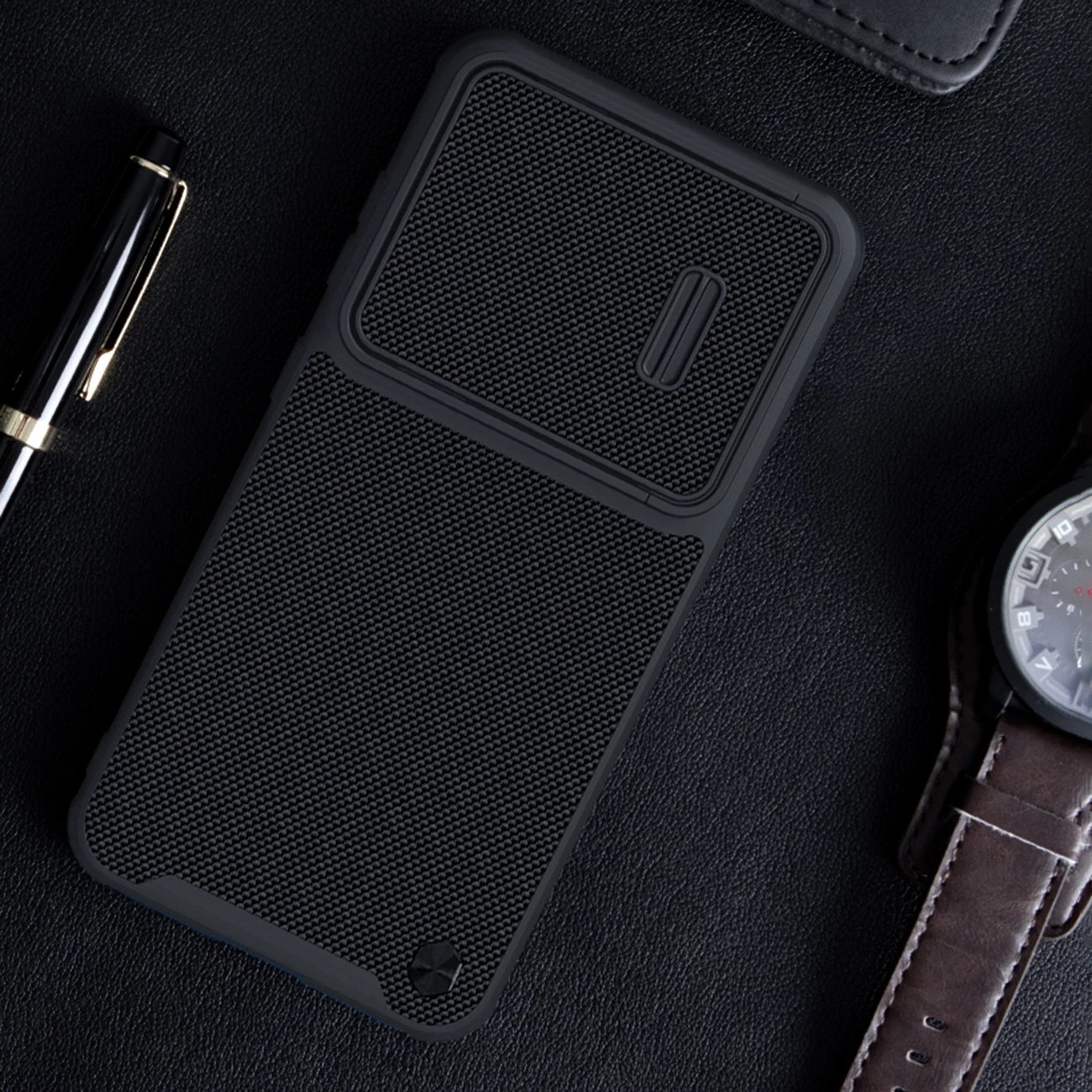 Mbështjellës Nillkin Textured S Case për Samsung Galaxy S23, me kapak kamere, i zi Mbështjellës Nillkin Textured S Case për Samsung Galaxy S23, me kapak kamere, i zi