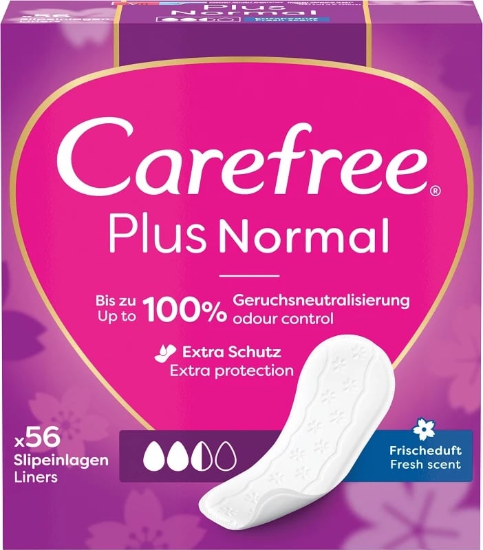 Peceta higjienike për femra Carefree Plus Original Fresh Scent, 56 copë
