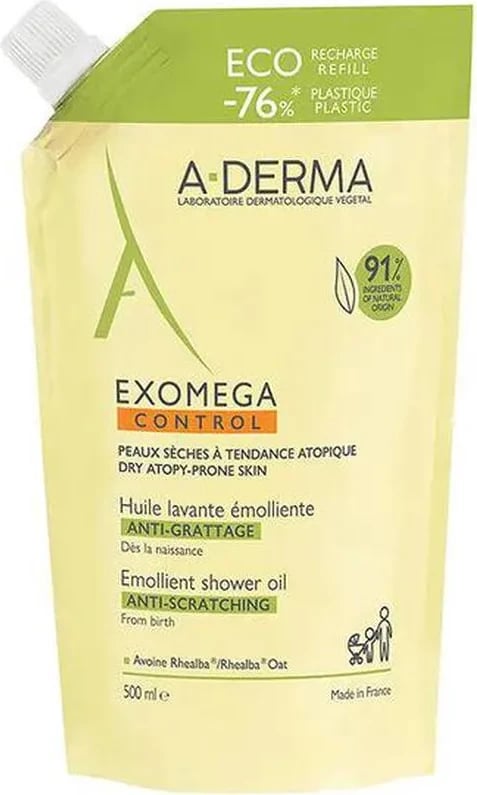 Vaj dushi emolient A-Derma Exomega Control, 500ml (refill) Vaj dushi emolient A-Derma Exomega Control, 500ml (refill)