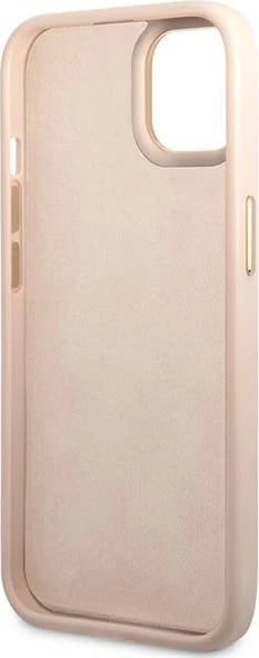 Mbështjellës Guess 4G Vintage Gold Logo për iPhone 14, Rozë
