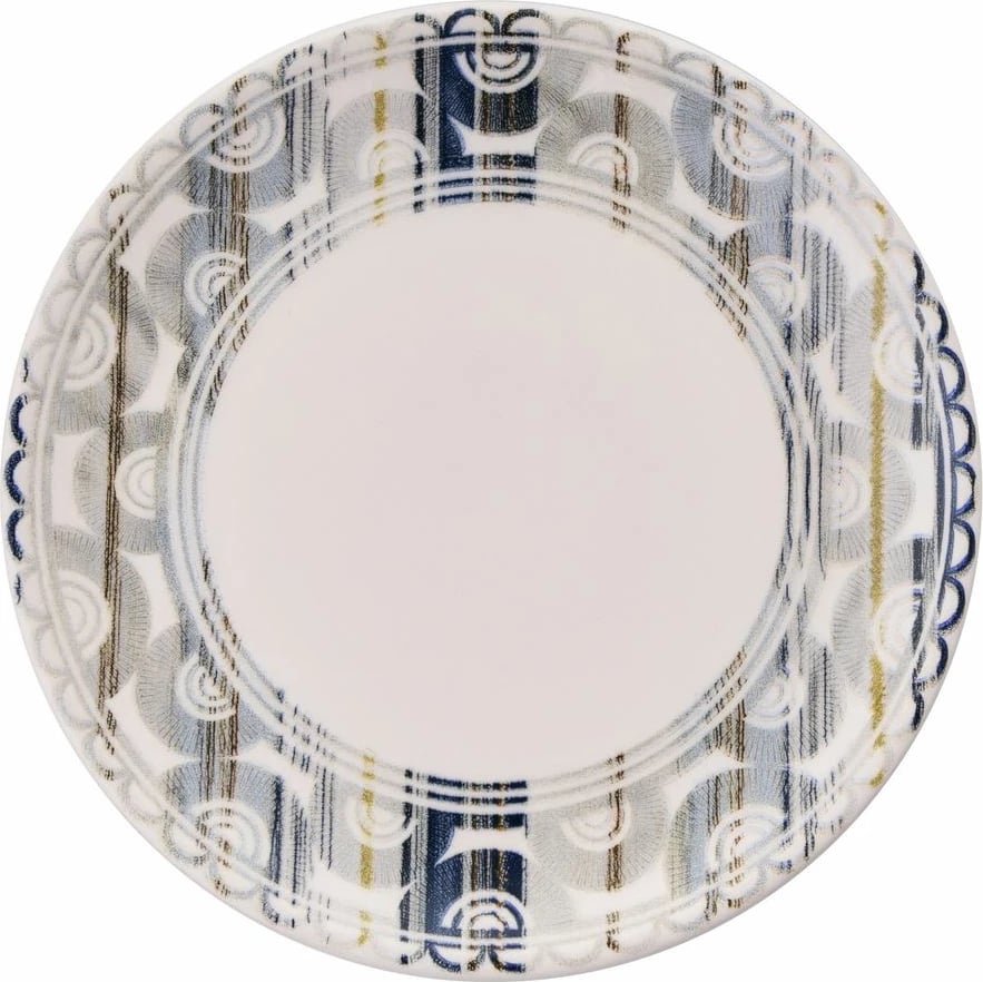 Set pjatash për ëmbëlsira, 6 copë, Hermia Concept, vija gri