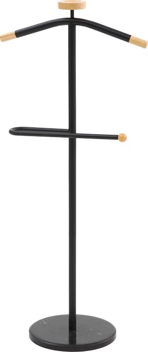 Varëse rrobash Jolma, metal dhe dru, ngjyrë e zezë-natyrale, 30x111cm