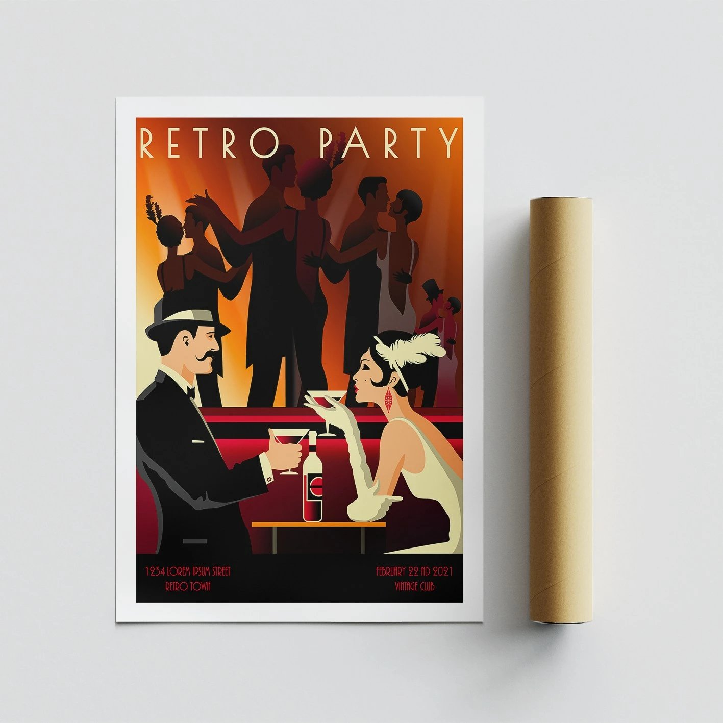 Poster A3, Party - 1972