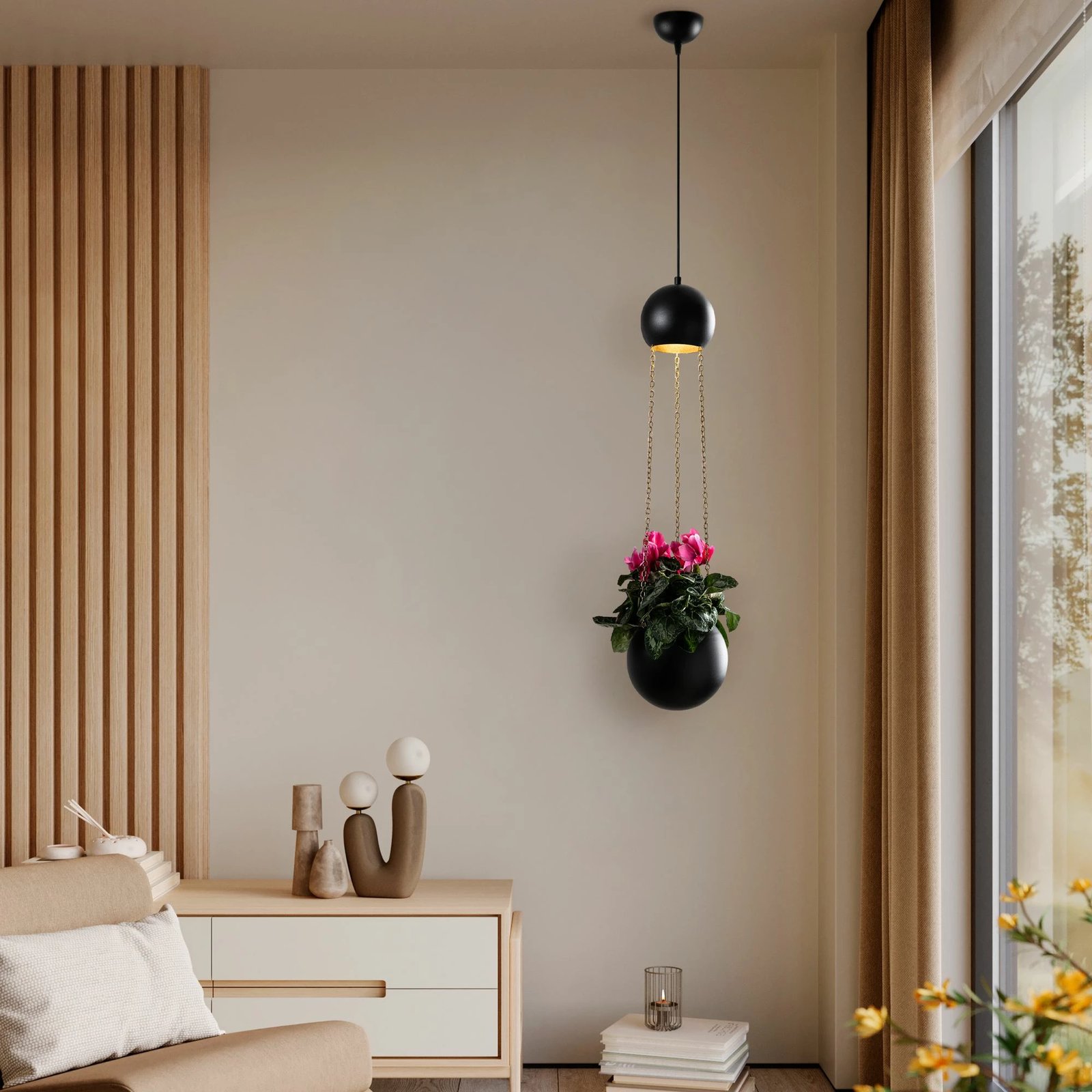 Llambë tavani Opviq, e zezë, 15421