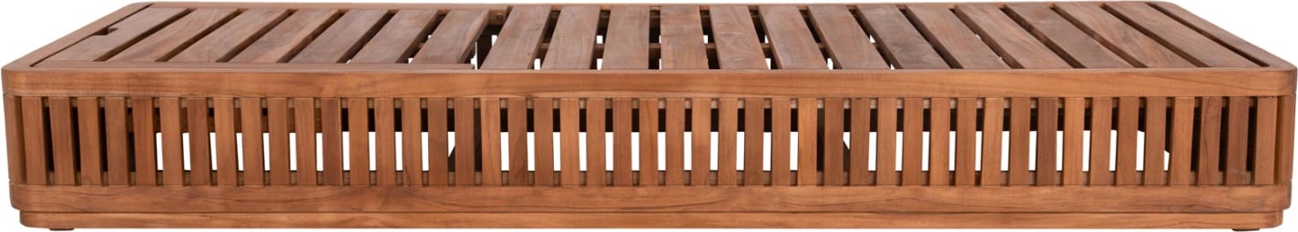 Shezlong VERNON, dru tik natyral, pa jastëk, 200x80x25cm