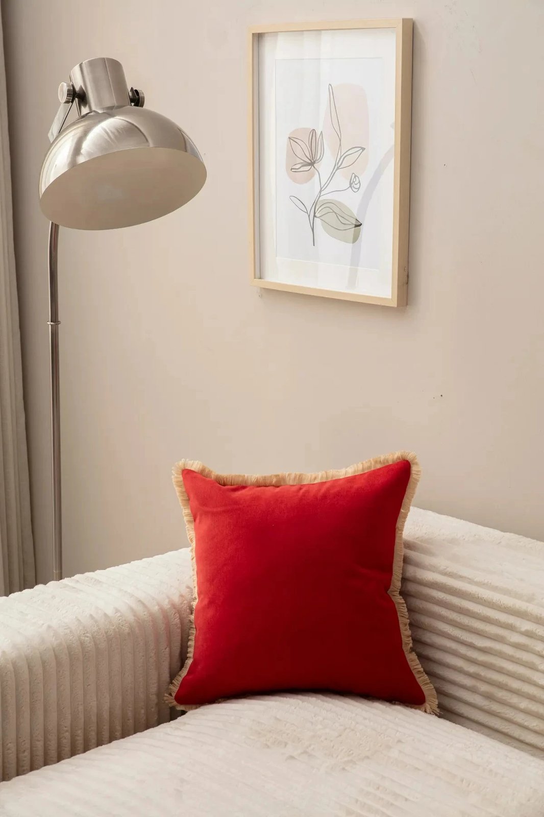 Jastëk mbështjellës, ngjyrë e kuqe, Evila Originals, 43x43cm