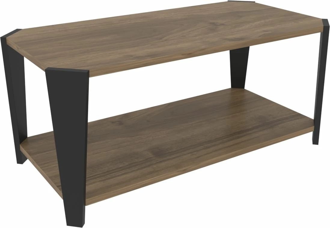 Tavolinë kafeje, ngjyrë arrë dhe e zezë, Skye Decor, Monaco