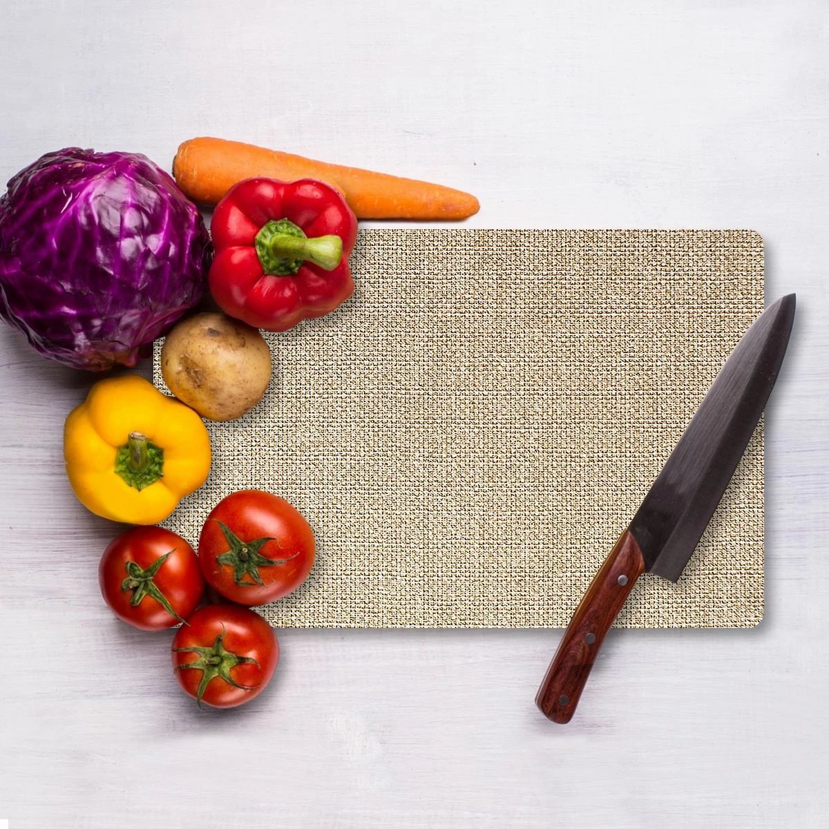 Dërrasë prerëse Hermia, qelq i temperuar, Ckt103 - 3040, shumëngjyrëshe, 30x40cm Dërrasë prerëse Hermia, qelq i temperuar, Ckt103 - 3040, shumëngjyrëshe, 30x40cm