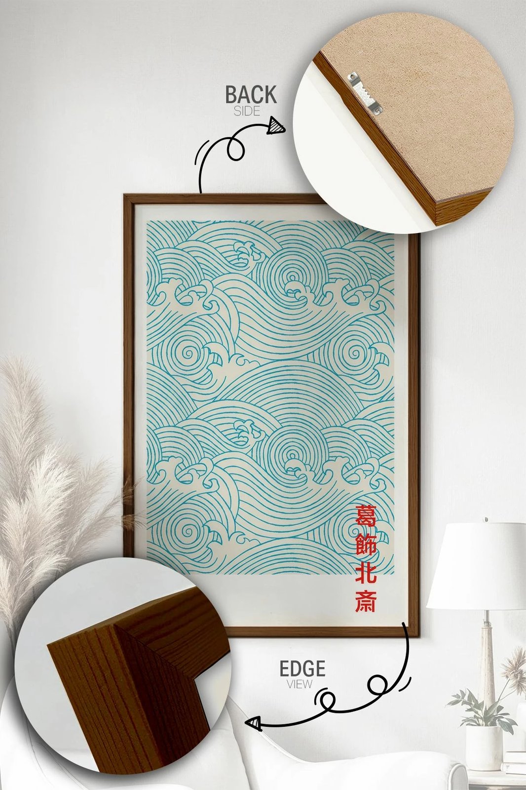 Pikturë dekorative me kornizë Wallity, Lmnmdlkahve17