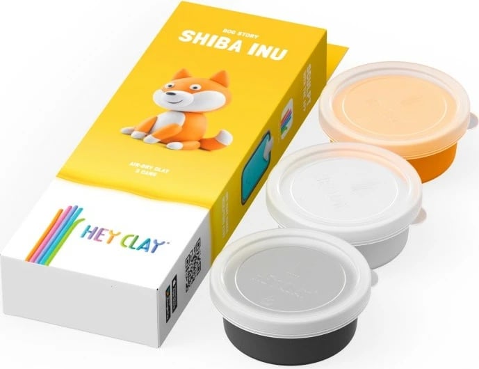 Masë modelimi Hey Clay Shiba Inu, Tm Toys, 3 ngjyra