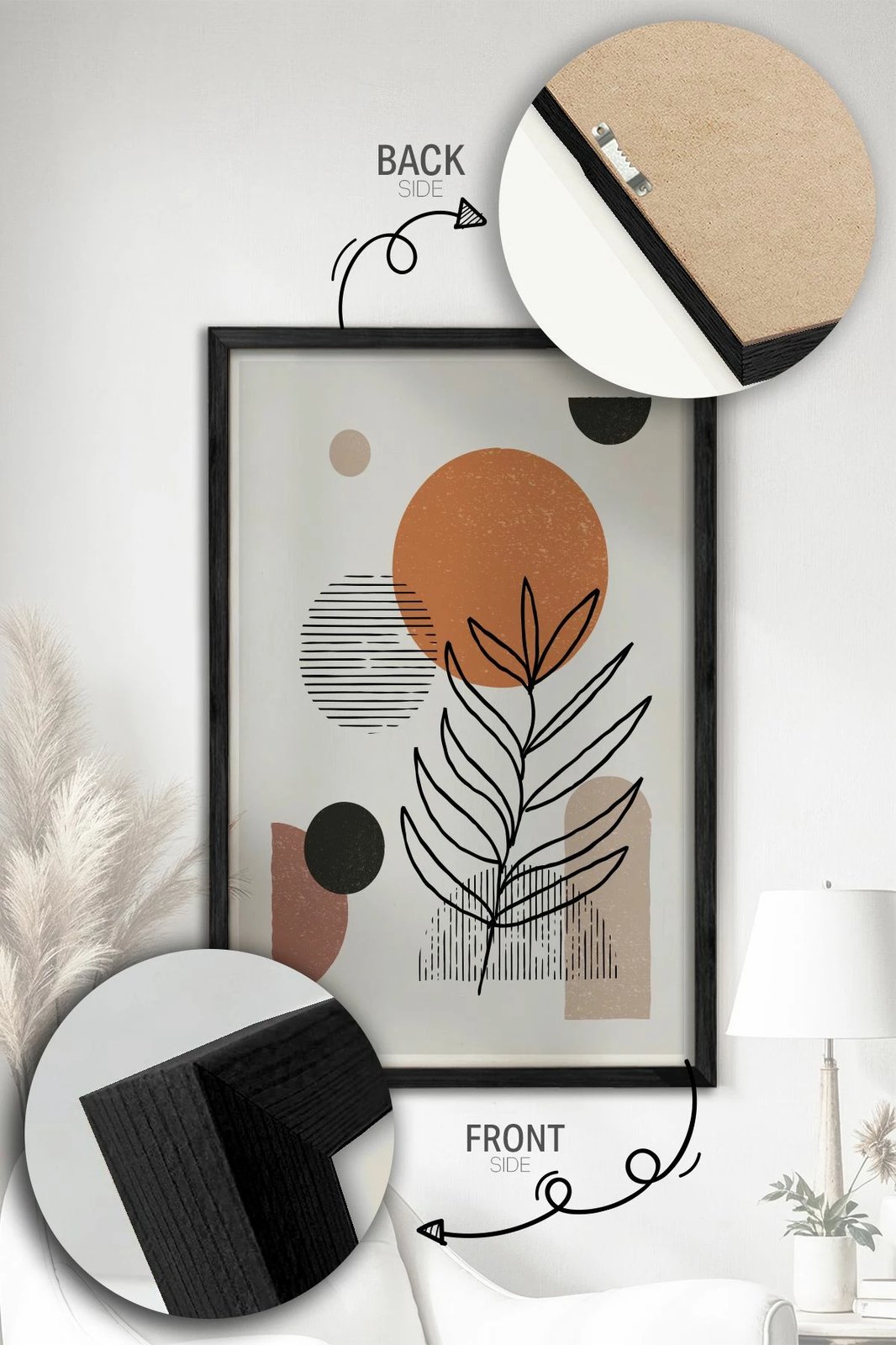 Pikturë dekorative me kornizë (3 copë), Wallity, Ersy3Syhcrv11