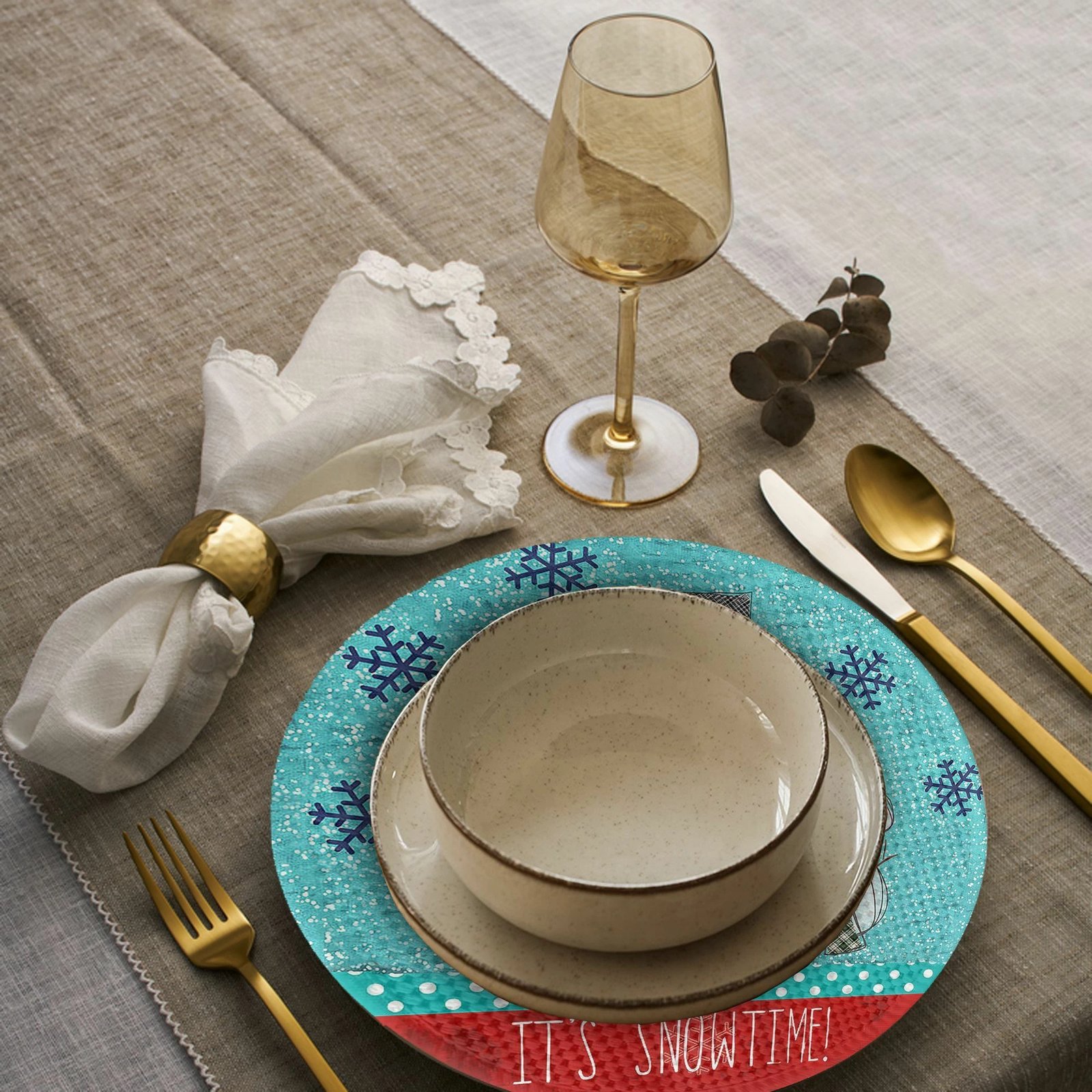 Ndamëse tavoline Hermia Concept, shumëngjyrëshe, 37cm, 4 copë