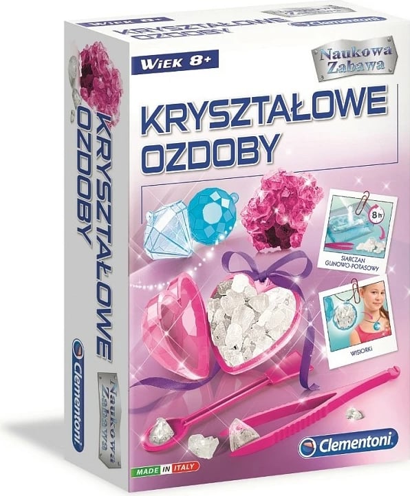 Set edukativ Clementoni Crystal Decorations 50070 për krijim kristalesh, për fëmijë, shumëngjyrësh