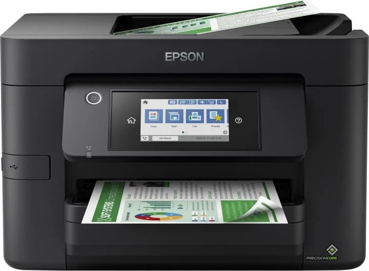 printer multifunksional, Epson WorkForce Pro WF-4820DWF (C11CJ06403), A4, inkjet, duplex, Wi‑Fi, ekran 10.9 cm, i zi