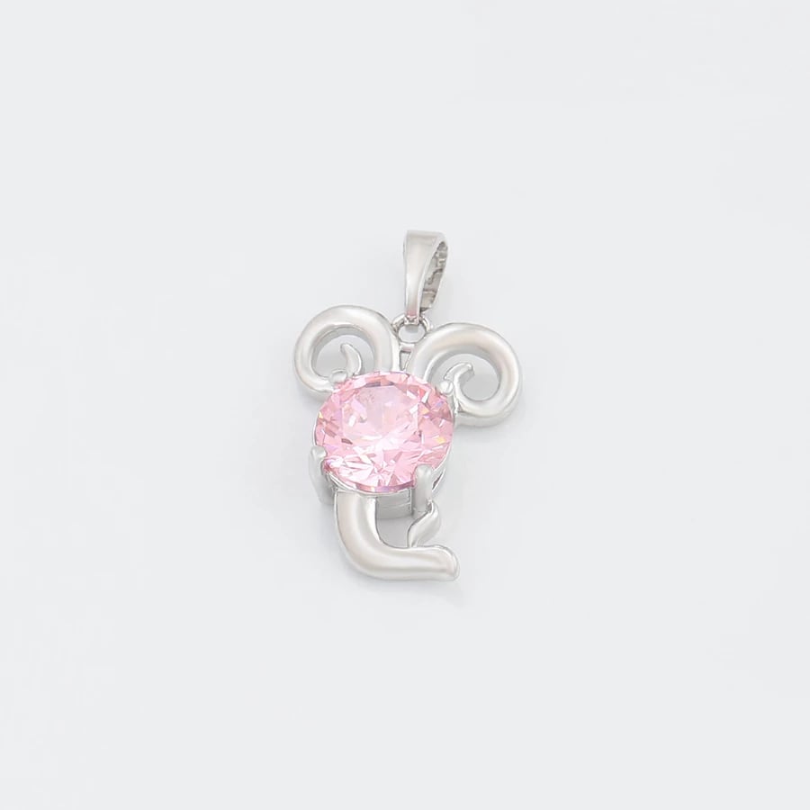 Set - vathë dhe varëse të flakëruara në argjend V2FAR, argjendtë/rozë