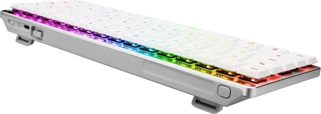 Tastierë gaming ASUS ROG Falchion RX Low Profile, 65%, RGB, Wired & Wireless, QWERTZ, e bardhë