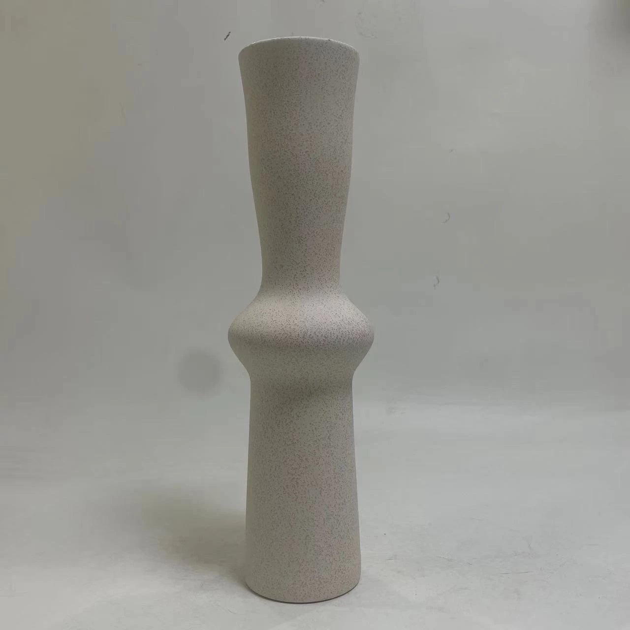 Dekor qeramike për tavolinë, SCEPTER, FH4637.01, ngjyrë e bardhë e zbehtë me kristalizim, Φ14x50Hcm