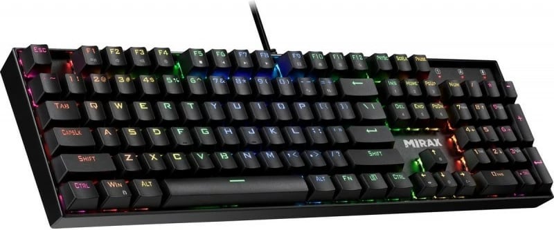 Tastierë mekanike Defender MIRAX GK-352, RGB, me kabllo, e zezë