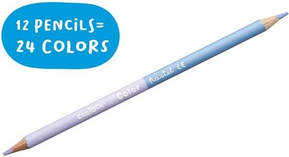Lapsa me ngjyra Carioca Bicolor 12 copë, 24 ngjyra pastel