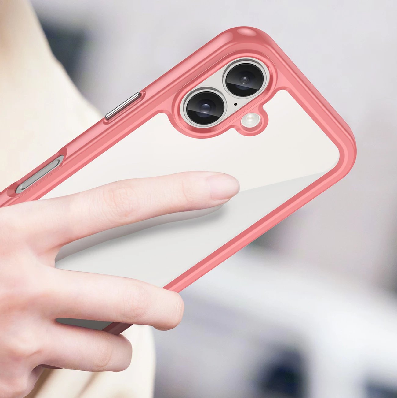 Mbështjellës Hurtel Outer Space Case për iPhone 16 Plus, kuqe