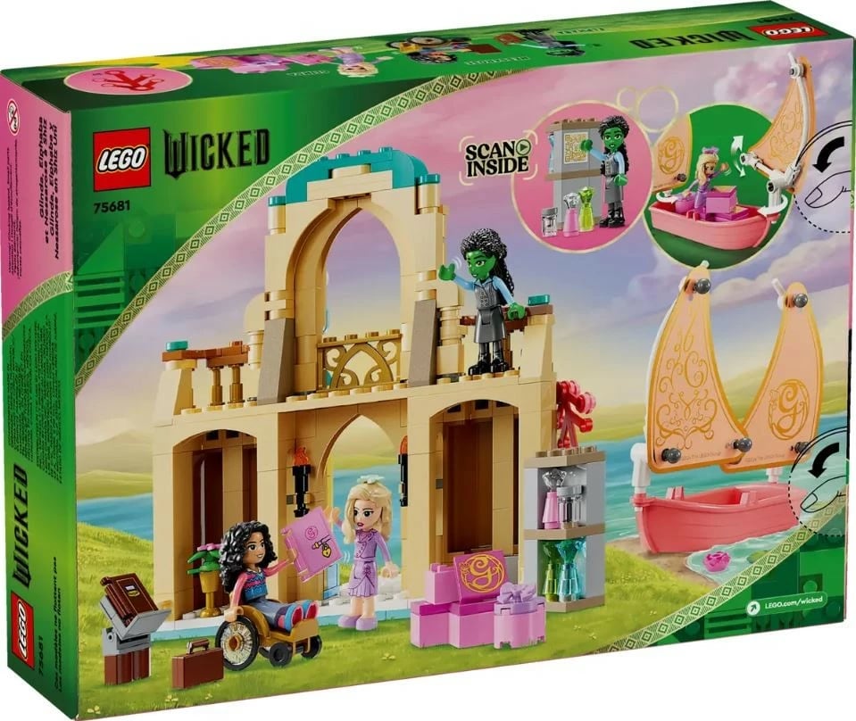 Set LEGO Wicked 75681 Glinda, Elphaba & Nessarose te Shiz University, 304 pjesë