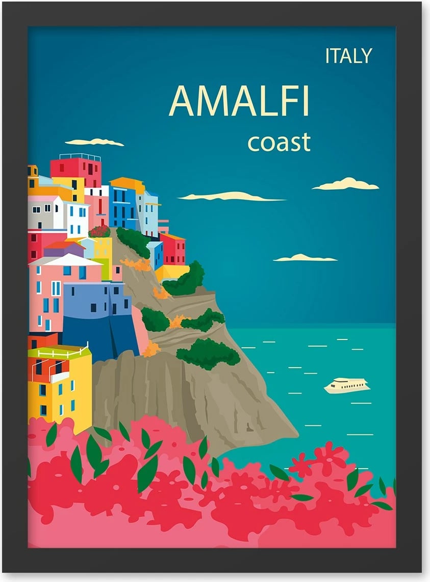 Pikturë dekorative me kornizë MDF, Amalfi, 40x55cm