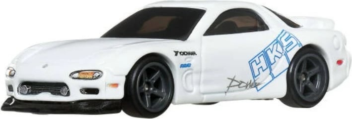 Makina lodër Hot Wheels Mazda RX-7 FD, Fast & Furious, 1:64, e bardhë
