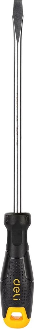 Kaçavidë me majë të sheshtë, Deli Tools, EDL6282001, 8x200mm, çelik CR-V, dorezë PP, e zezë