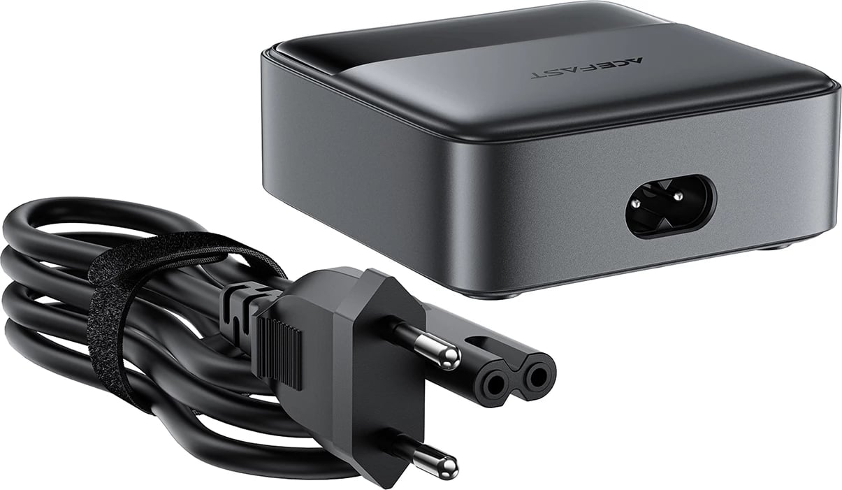 Karikues desktop Acefast Z6, 65W, 2x USB-A, 2x USB-C, me ekran, i zi