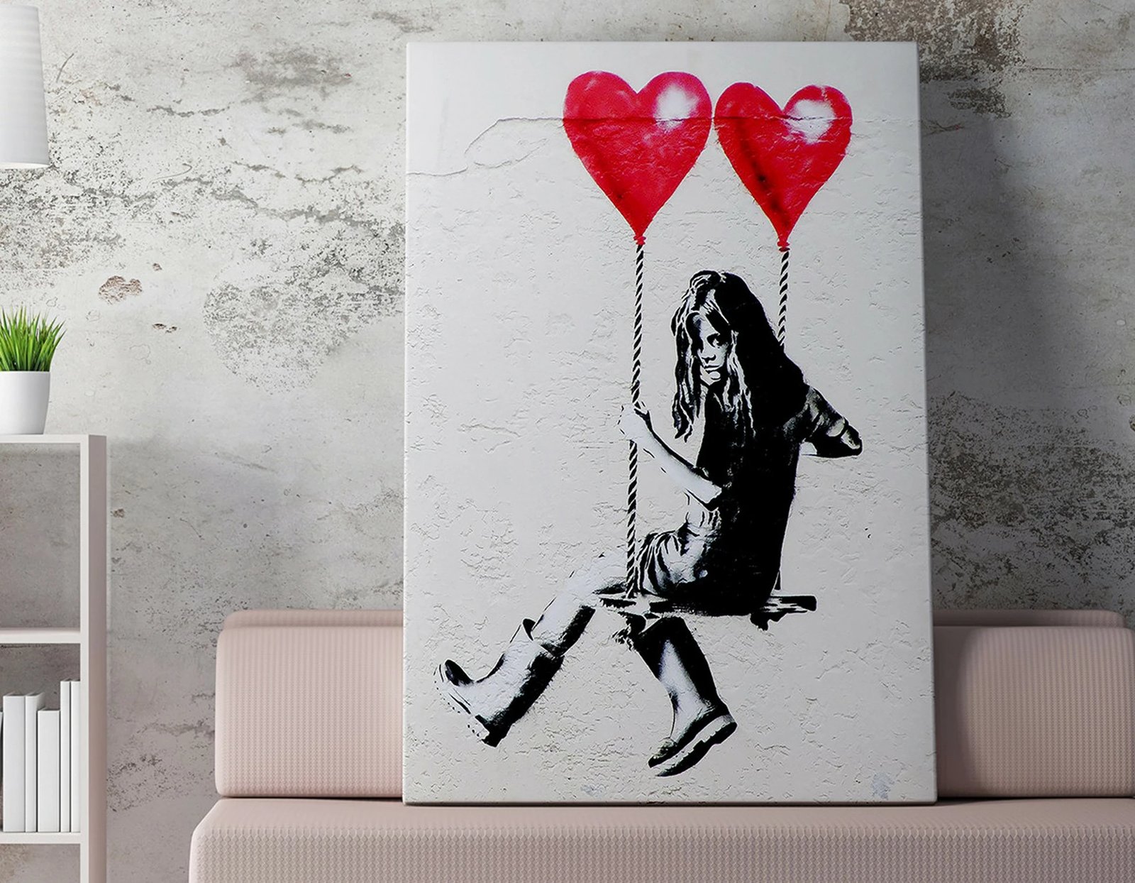 Pikturë dekorative në kanavacë, Banksy, shumëngjyrëshe, WY01, 50x70cm