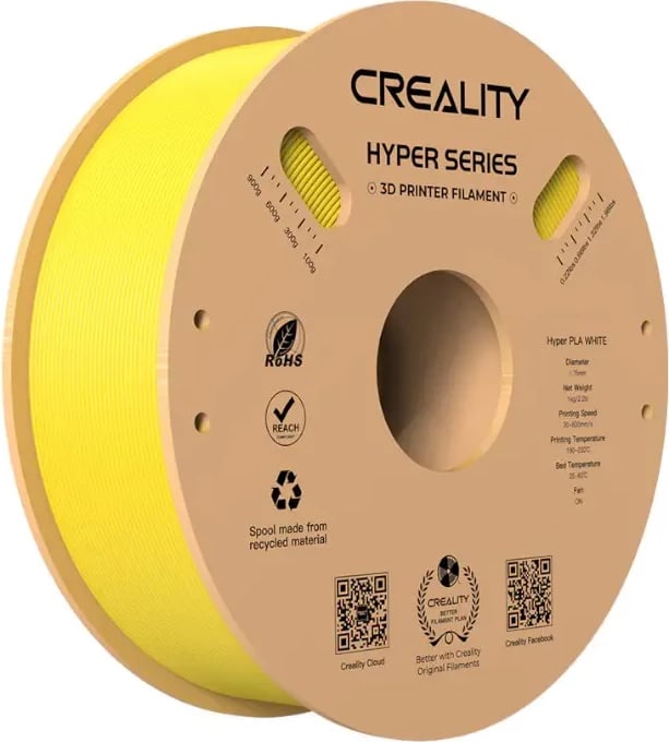 Filament 3D Creality Hyper PLA, 1 kg, 1.75 mm, verdhë