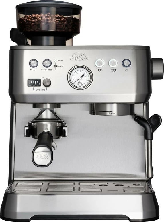 Makine kafeje Solis Grind & Infuse Perfetta, me mulli, 2.6L, Çelik