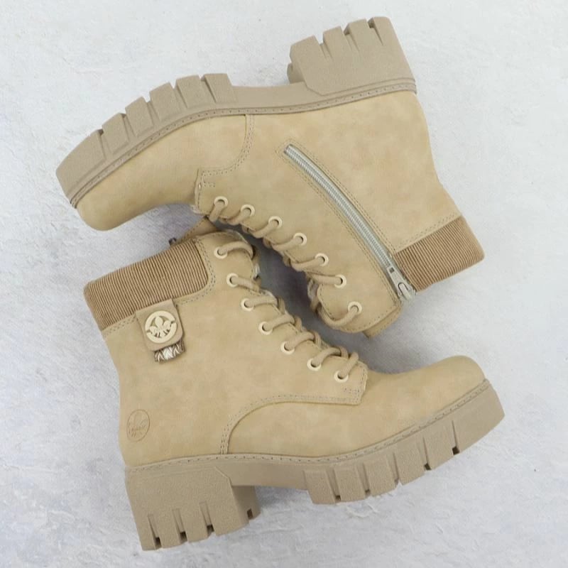 Çizme të shkurta për femra Rieker, bezhë