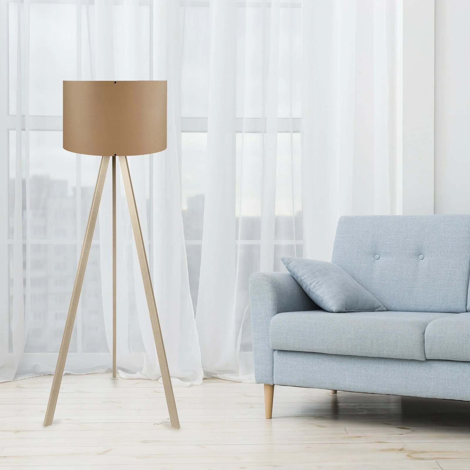 Llambë dyshemeje Opviq, AYD-1675, ngjyrë tan dhe krem, 38x140 cm