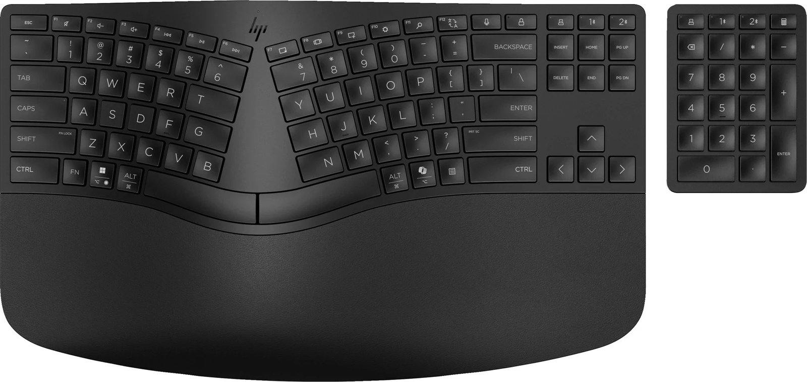 Tastierë pa tela HP 960 Ergonomic, Membranë, QWERTY, Zezë