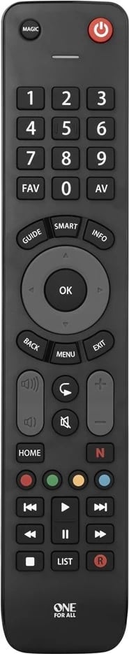 Telekomandë universale One for All Evolve TV, e zezë