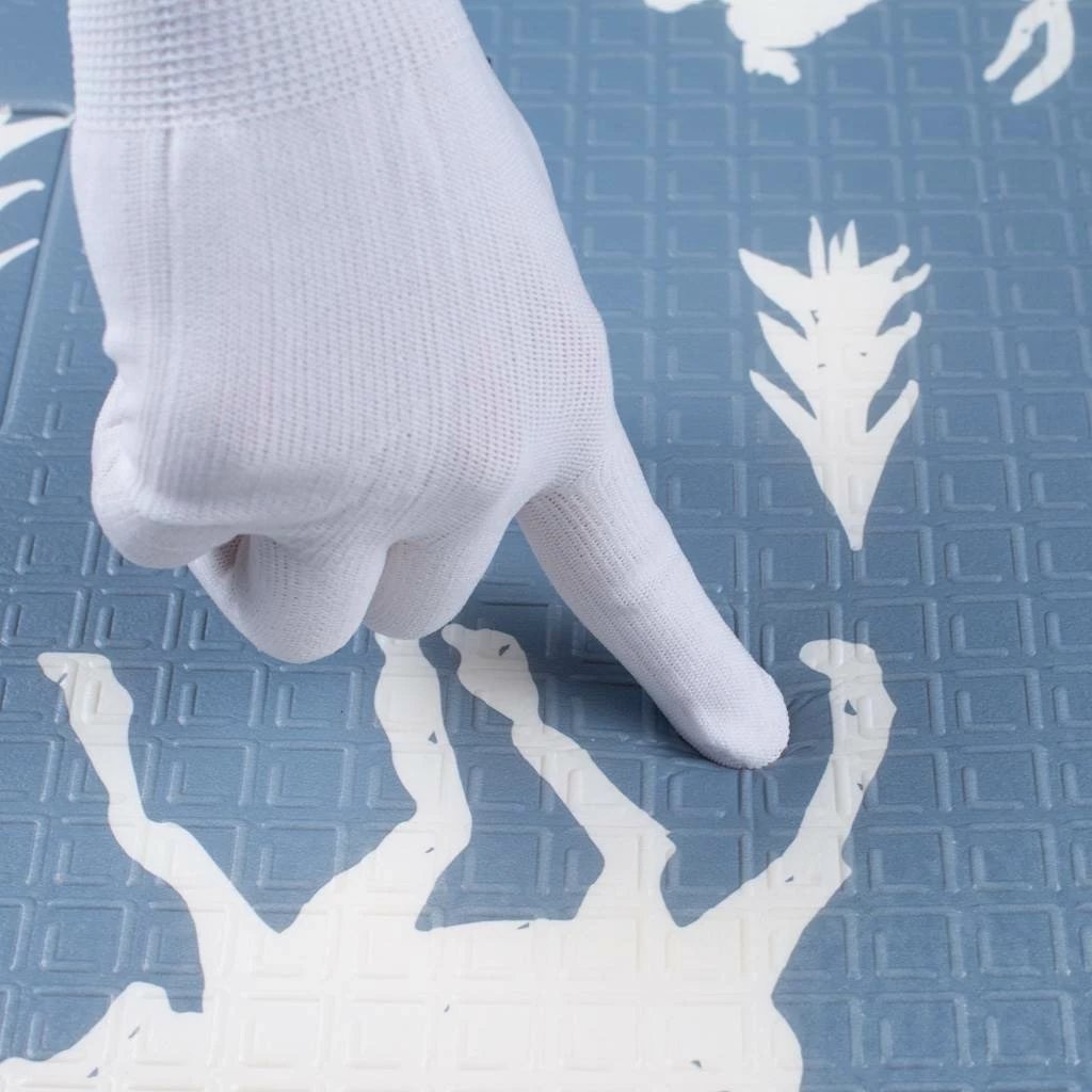 tapet lojërash palosës PLAYTO Les Vintage 200x150x1 cm, shkumë XPE, i papërthithshëm, i dyanshëm, gri