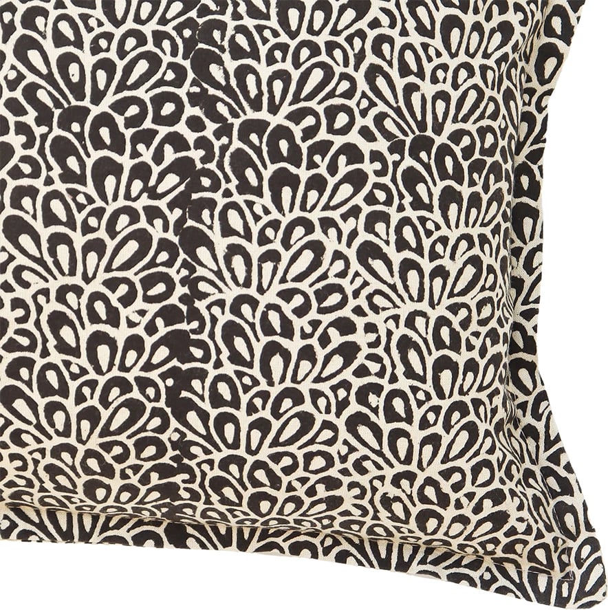 Jastëk dekorativ Black Pearl, pambuk, ngjyrë e zezë dhe e bardhë, 40x60cm